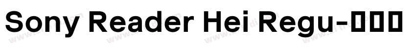 Sony Reader Hei Regu字体转换